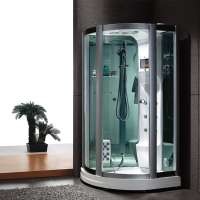 Wholesale Simple Design Home Bathroom Sliding Door Sauna Bath Indoor Steam Shower Room With Whirlpool Bathtub