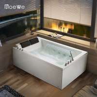 big water fall eago whirlpool bathtubs with bluetooth, interior mood lighting acrylic water massage bathtub