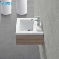 Wall Hung Wash Hand Bathroom Stone Basin Sinks vasque moderne with Cabinet