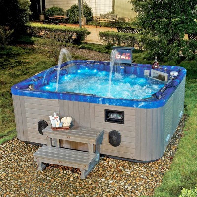 Outdoor round hot tub  massage swimming whirlpool bathtub